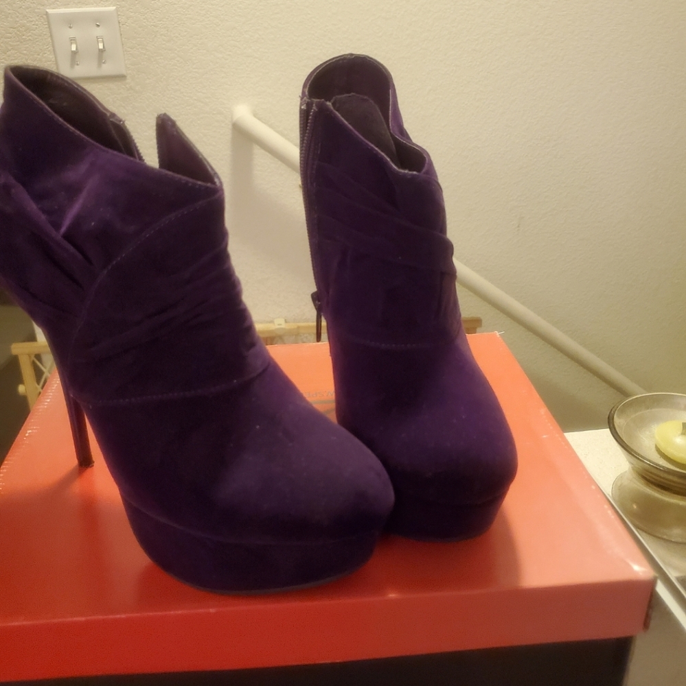 Purple booties